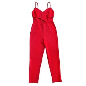 Women's jumpsuit, red. New with tag NWT. Size L junior's (fits adult size S)